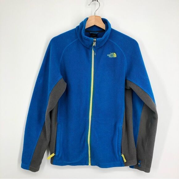 THE NORTH FACE Boys XL Blue Fleece Full Zip Jacket - Picture 1 of 6